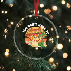 Xmas In Hawaii Crystal Glass Ornament Hawaiian Snowman You Don't Have To Shovel Sunshine TS09 Print Your Wear