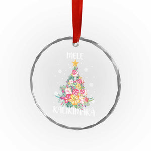 Xmas In Hawaii Crystal Glass Ornament Mele Kalikimaka Hawaiian Christmas Tree Tropical Flower TS09 Print Your Wear