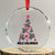 Xmas In Hawaii Crystal Glass Ornament Mele Kalikimaka Kakau Tattoo Turtle Tree TS11 Transparent Glass 3'' Circle Print Your Wear