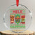 Xmas In Hawaii Crystal Glass Ornament Mele Kalikimaka Ugly Tikis Kakau Tattoo TS11 Transparent Glass 3'' Circle Print Your Wear