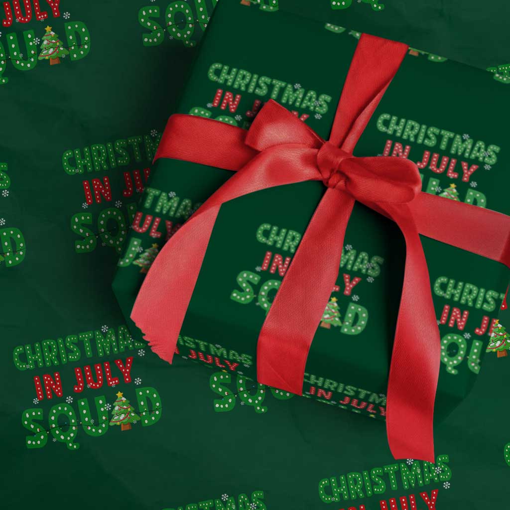 Xmas In July Squad Wrapping Paper Roll Funny Summer Xmas TS10 Green Print Your Wear