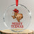 Xmas In Texas Crystal Glass Ornament Merry Texmas Santa Cowboy Hat TS09 Transparent Glass 3'' Circle Print Your Wear