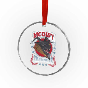 Xmas Krampus Cat Crystal Glass Ornament Meowy Krampuss Black Cat TS09 Print Your Wear