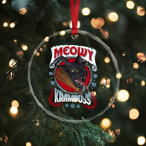 Xmas Krampus Cat Crystal Glass Ornament Meowy Krampuss Black Cat TS09 Print Your Wear
