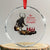 Xmas Krampus Crystal Glass Ornament He Knows If You've Been Naughty TS09 Transparent Glass 3'' Circle Print Your Wear