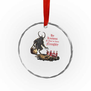 Xmas Krampus Crystal Glass Ornament He Knows If You've Been Naughty TS09 Print Your Wear