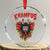 Xmas Krampus Crystal Glass Ornament Season Greeting Coquette Bow Krampus TS09 Transparent Glass 3'' Circle Print Your Wear