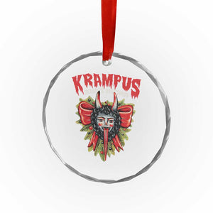 Xmas Krampus Crystal Glass Ornament Season Greeting Coquette Bow Krampus TS09 Print Your Wear