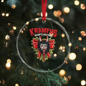 Xmas Krampus Crystal Glass Ornament Season Greeting Coquette Bow Krampus TS09 Print Your Wear