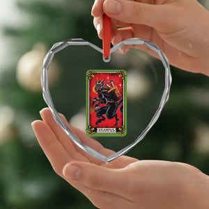 Xmas Krampus Heart Crystal Glass Ornament American Traditional Tarot Card TS09 Print Your Wear