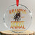 Xmas Krampus is My Spirit Animal Crystal Glass Ornament TS09 Transparent Glass 3'' Circle Print Your Wear