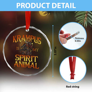 Xmas Krampus is My Spirit Animal Crystal Glass Ornament TS09 Print Your Wear