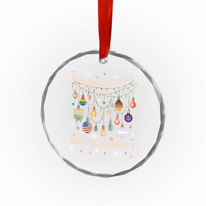 Xmas Lights And Equal Rights LGBTQ Crystal Glass Ornament TS11 Print Your Wear