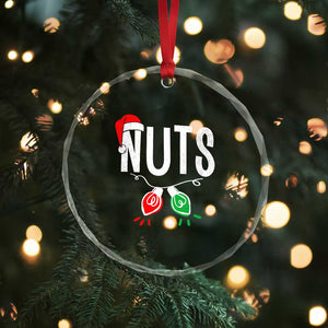 Xmas Matching Couple Crystal Glass Ornament Chestnuts Xmas Funny Nuts TS02 Print Your Wear