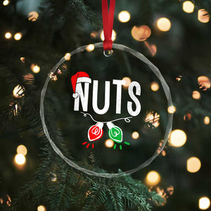 Xmas Matching Couple Crystal Glass Ornament Chestnuts Xmas Funny Nuts TS02 Print Your Wear