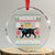 Xmas Merry Woofmas Black Lab Dog Lover Crystal Glass Ornament TS09 Transparent Glass 3'' Circle Print Your Wear