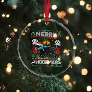 Xmas Merry Woofmas Black Lab Dog Lover Crystal Glass Ornament TS09 Print Your Wear
