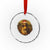 Xmas Mona Lisa Crystal Glass Ornament Funny Holiday Kitty Lover TS12 Transparent Glass 3'' Circle Print Your Wear