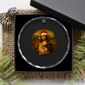 Xmas Mona Lisa Crystal Glass Ornament Funny Holiday Kitty Lover TS12 Print Your Wear