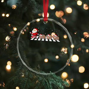 Xmas Moo Deng Crystal Glass Ornament Santa Baby Pygmy Hippo Trendy TS10 Print Your Wear