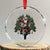 Xmas Motorcycle Crystal Glass Ornament Santa Biker Riding Motorcycle TS10 Transparent Glass 3'' Circle Print Your Wear