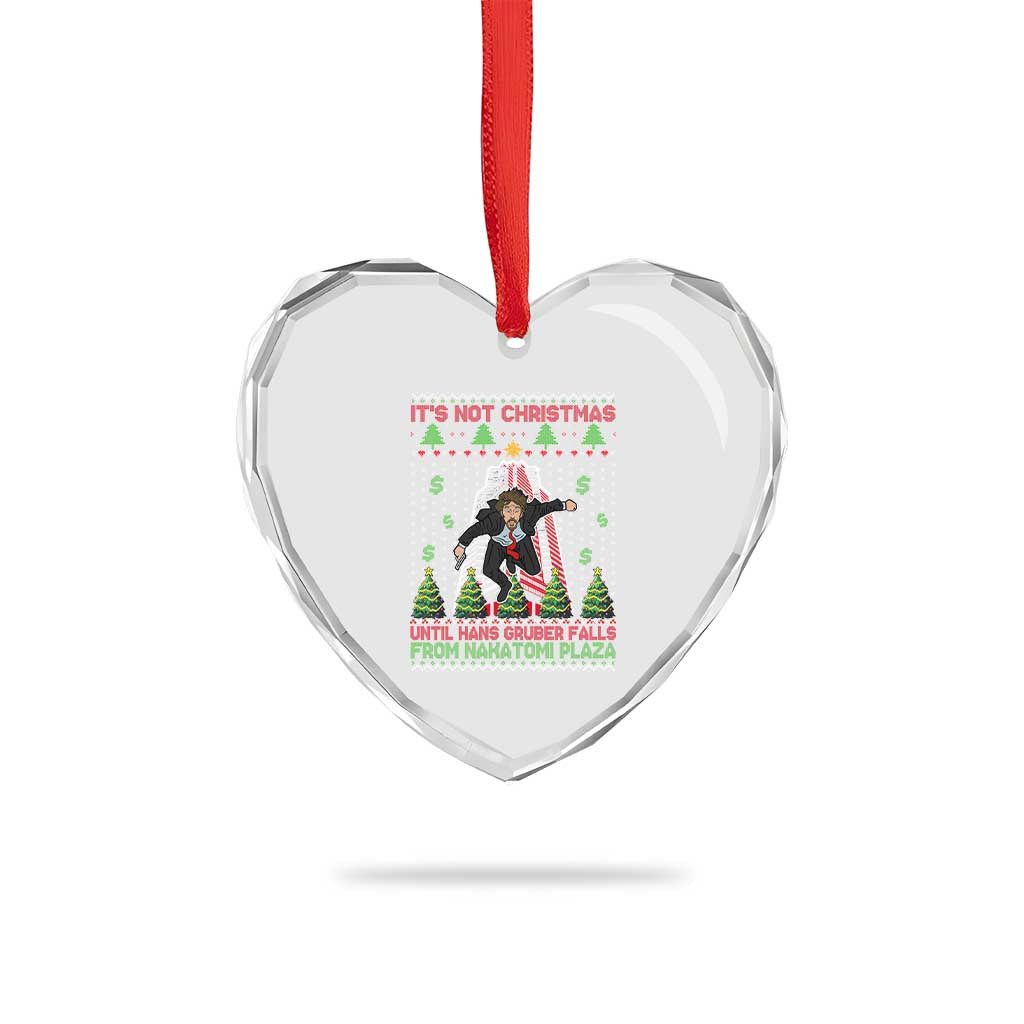 Xmas Nakatomi Plaza Heart Crystal Glass Ornament It's Not Christmas Until Hans Gruber Falls TS09 Print Your Wear