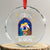 Xmas Nativity Crystal Glass Ornament Jesus Is The Reason For The Season TS09 Transparent Glass 3'' Circle Print Your Wear