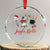 Xmas Nurse Crystal Glass Ornament Jingle Bells Telemetry Respiratory Therapist TS09 Transparent Glass 3'' Circle Print Your Wear