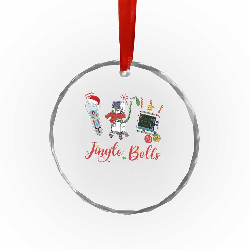 Xmas Nurse Crystal Glass Ornament Jingle Bells Telemetry Respiratory Therapist TS09 Print Your Wear