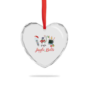 Xmas Nurse Heart Crystal Glass Ornament Jingle Bells Telemetry Respiratory Therapist TS09 Print Your Wear