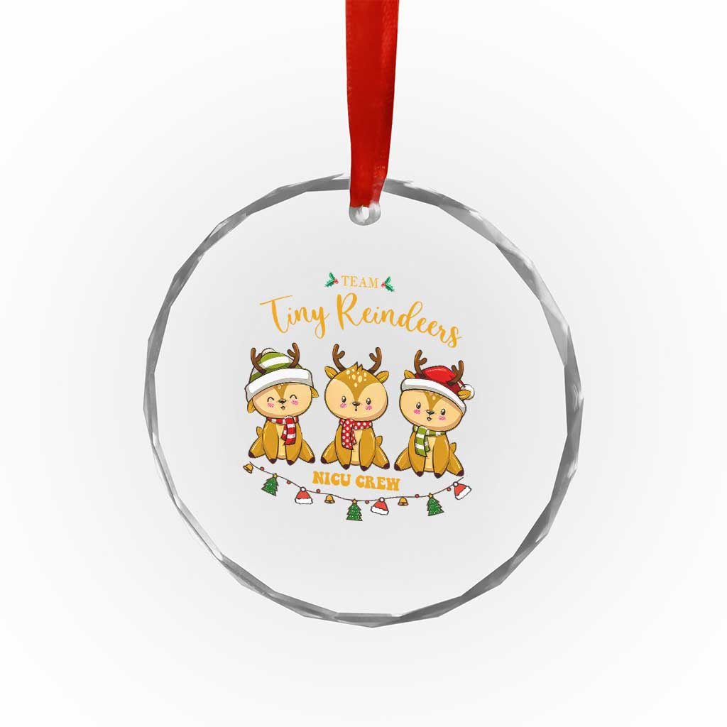 Xmas Nurse Nicu Crew Tiny Reindeer Crystal Glass Ornament TS09 Print Your Wear