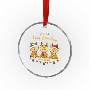 Xmas Nurse Nicu Crew Tiny Reindeer Crystal Glass Ornament TS09 Print Your Wear