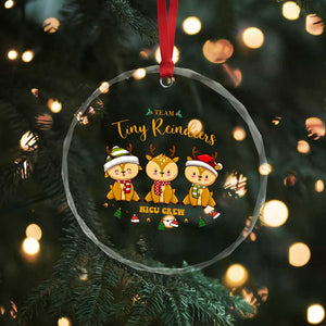 Xmas Nurse Nicu Crew Tiny Reindeer Crystal Glass Ornament TS09 Print Your Wear