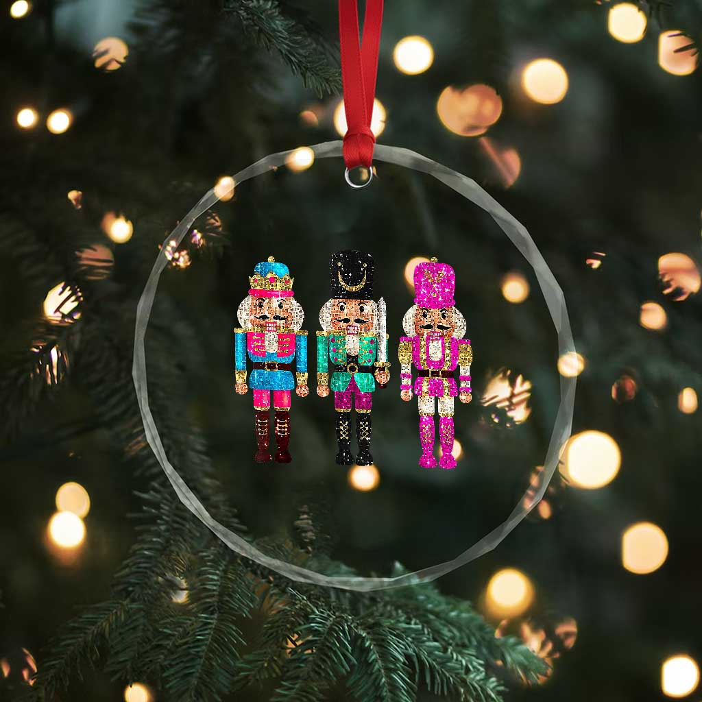 Xmas Nutcracker Crystal Glass Ornament Sequin Sparklle Festive Xmas Vintage TS02 Print Your Wear