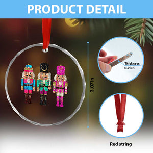 Xmas Nutcracker Crystal Glass Ornament Sequin Sparklle Festive Xmas Vintage TS02 Print Your Wear