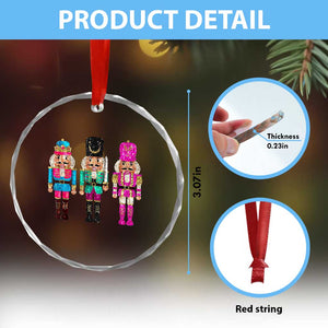 Xmas Nutcracker Crystal Glass Ornament Sequin Sparklle Festive Xmas Vintage TS02 Print Your Wear