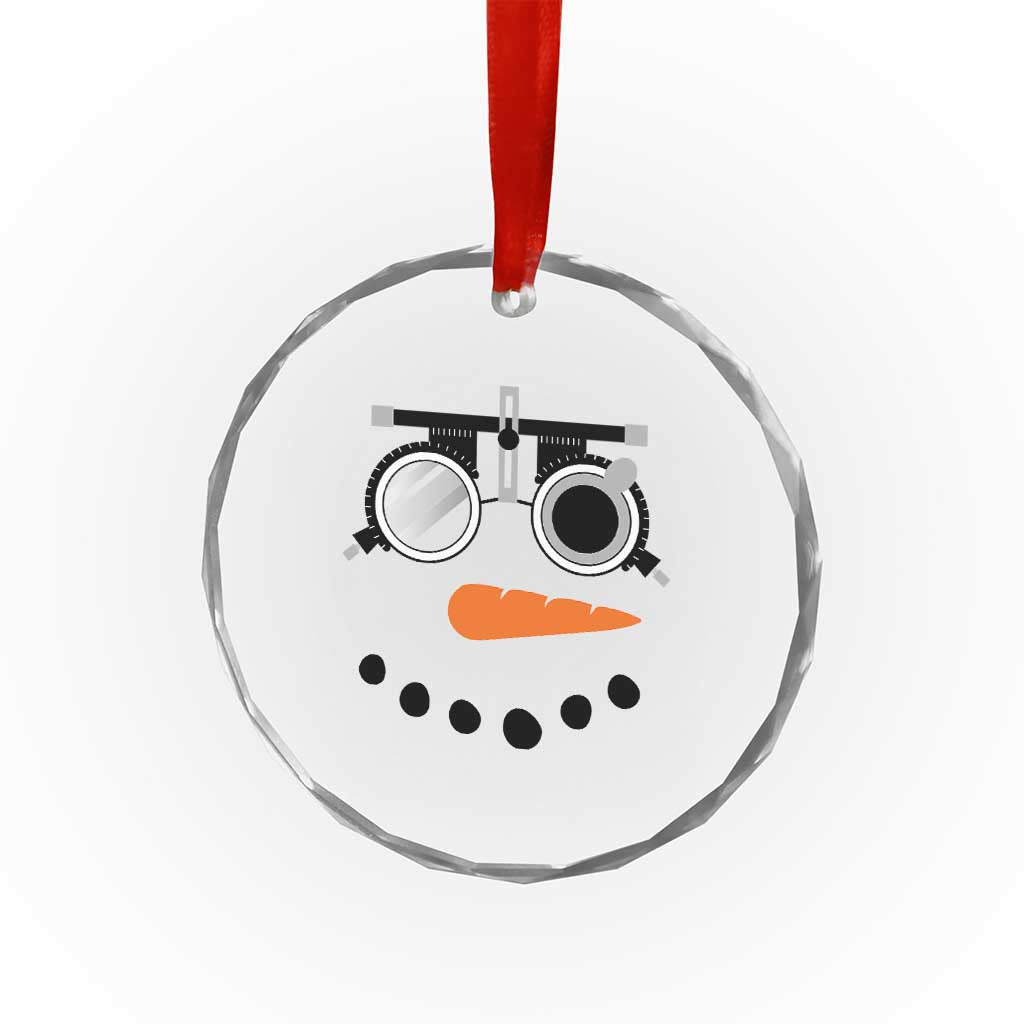 Xmas Optometry Crystal Glass Ornament Funny Snowman Optometrist Eye Doctor Ophthalmologist TS10 Print Your Wear