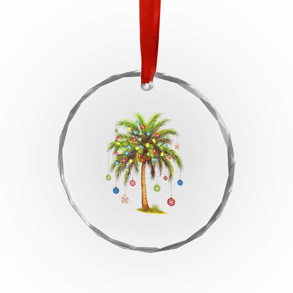 Xmas Palm Tree Lights Crystal Glass Ornament Tropical Hawaiian Holidays TS02 Print Your Wear