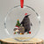 Xmas Pesto and Moo Deng Friendship Crystal Glass Ornament King Penguin Baby Hippo Viral Meme TS10 Transparent Glass 3'' Circle Print Your Wear