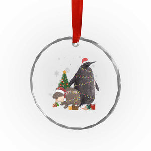 Xmas Pesto and Moo Deng Friendship Crystal Glass Ornament King Penguin Baby Hippo Viral Meme TS10 Print Your Wear