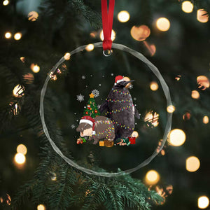 Xmas Pesto and Moo Deng Friendship Crystal Glass Ornament King Penguin Baby Hippo Viral Meme TS10 Print Your Wear