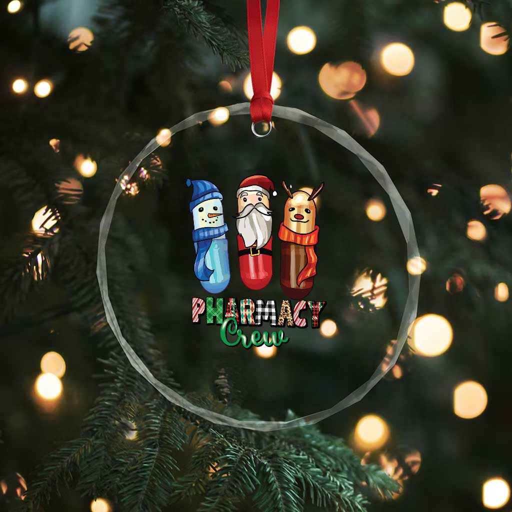 Xmas Pharmacist Crystal Glass Ornament Snowman Reindeer Santa Pharmacy Crew TS09 Print Your Wear