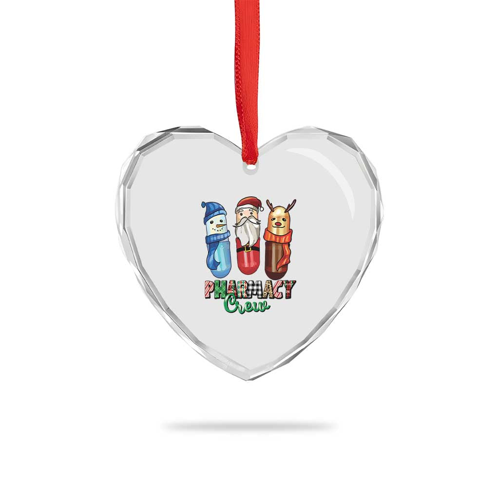 Xmas Pharmacist Heart Crystal Glass Ornament Snowman Reindeer Santa Pharmacy Crew TS09 Print Your Wear