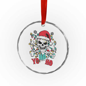 Xmas Pirate Skull Crystal Glass Ornament Yo Ho Ho Boat Cruise Xmas Crossbones TS02 Print Your Wear