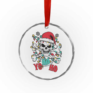 Xmas Pirate Skull Crystal Glass Ornament Yo Ho Ho Boat Cruise Xmas Crossbones TS02 Print Your Wear