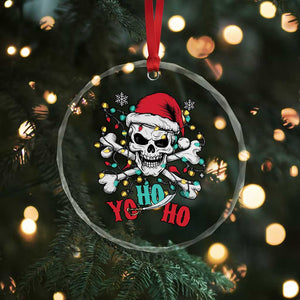 Xmas Pirate Skull Crystal Glass Ornament Yo Ho Ho Boat Cruise Xmas Crossbones TS02 Print Your Wear