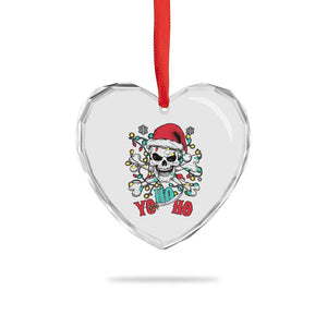Xmas Pirate Skull Heart Crystal Glass Ornament Yo Ho Ho Boat Cruise Xmas Crossbones TS02 Print Your Wear