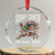 Xmas Raccoon Crystal Glass Ornament Sorry Santa I've Been Feral Funny Weird Xmas Gifts TS10 Transparent Glass 3'' Circle Print Your Wear