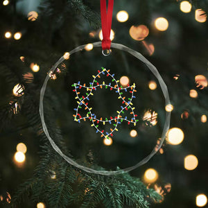 Xmas Religious Happy Chrismukkah Crystal Glass Ornament Lights Star of David TS10 Print Your Wear