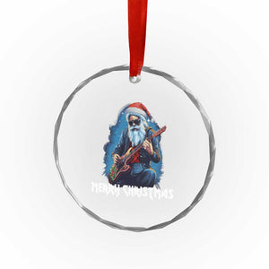 Xmas Rock Lover Crystal Glass Ornament Sleigher Hail Santa Electric Guitar TS09 Print Your Wear